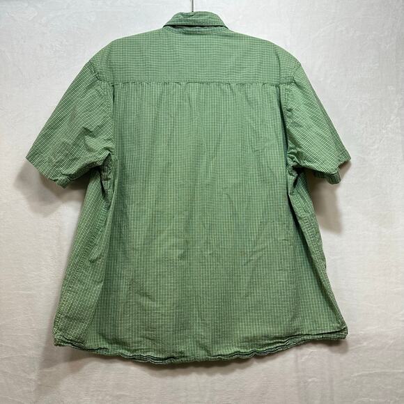 Wrangler Hero Green Check Men's Short Sleeve Buttoned Shirt Size XL‎ Large Woven - Picture 6 of 12